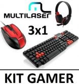 Kit Gamer Teclado+mouse+fone Multilaser C/ Funções Especiais