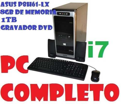 Computador Core I7 3770 3,4ghz Asus P8h61-m Lx3 8gb Ddr3 1tb