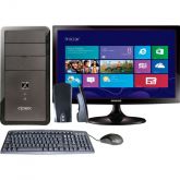 CPU com Intel Core 3 i3 4GB 1TB W8 - Qbex + Monitor LED 18,5